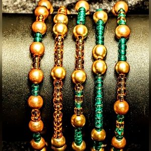 Handmade beaded bracelet set